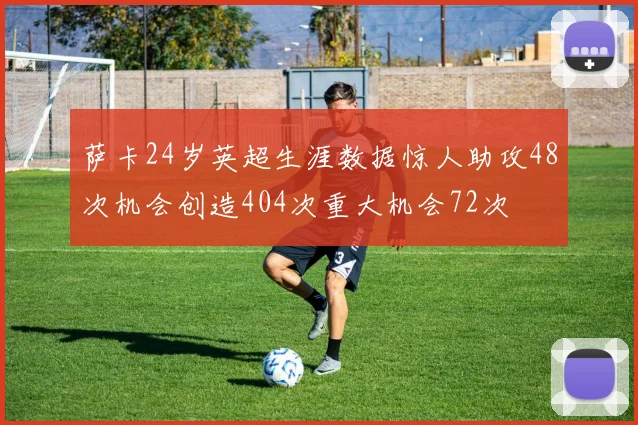 萨卡24岁英超生涯数据惊人助攻48次机会创造404次重大机会72次